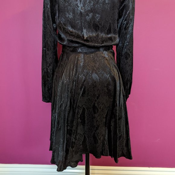 Guess Eco Doha Wrap Dress XS Jet Black - Picture 7 of 14